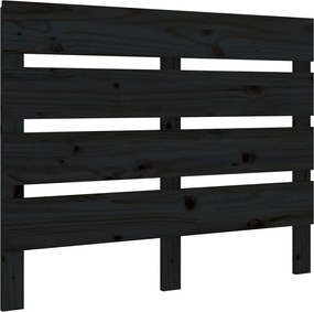 vidaXL Tăblie de pat, negru, 100x3x80 cm, lemn masiv de pin