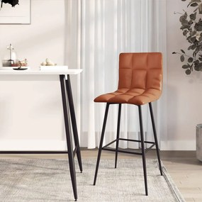 338642 vidaXL Scaun de bar, maro deschis, piele ecologică