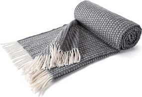 VIALMAN Pled cu franjuri LADA gri închis 150 x 200 cm