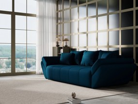 Canapea extensibilă dumonde cu ladă de depozitare si sezut confortabil din spuma high-density, Berlin Enjoy Petrol 250x100 cm