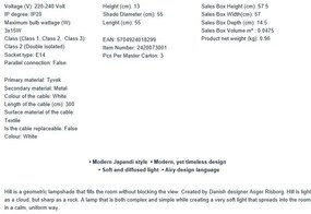 Lustra/Pendul decorativ design japonez Hill