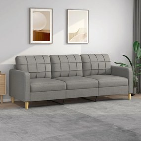 Canapea cu 3 locuri, gri inchis, 210 cm, material textil Morke gra, 228 x 77 x 80 cm