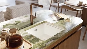 MOMI Baterie pentru bucătărie cu pipă extractibilă – Bronz Periat BKM_C73M