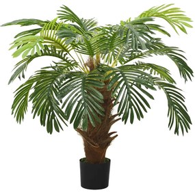 vidaXL Plantă artificială palmier cycas cu ghiveci, verde, 90 cm