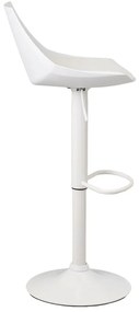Scaune de bar albe cu înălțime ajustabilă 2 buc. din imitație de piele (înălțime șezut 56,5 cm) – Casa Selección