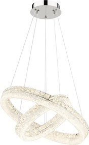 Globo 67387-60 - Lustru suspendat LED reglabil pe cablu LAUREL LED/60W/230V transparent + telecomandă
