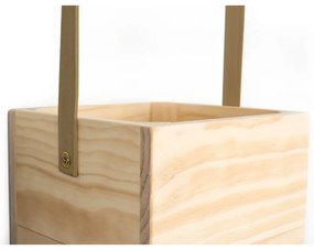 Ghiveci din lemn de brad Surdic Colgante, 17 x 62 cm, maro