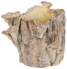Suport din beton - ciot cu ciuperci, 19 x 17 x 16cm