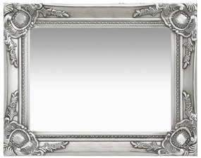 vidaXL Oglindă de perete in stil baroc, argintiu, 50 x 40 cm