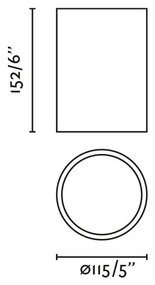 Spot LED aplicat tavan ROL 30W negru