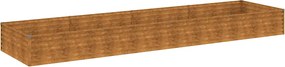 vidaXL Strat înălțat de grădină, 387x100x36 cm, oțel corten