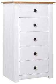 vidaXL Servantă, alb, 46 x 40 x 89 cm, lemn de pin, gama panama