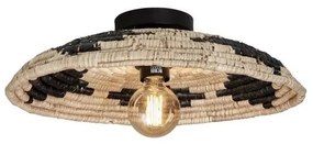 Plafoniera eco din iarba de mare Andros, negru/natur/alb