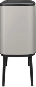 Cos de gunoi Brabantia Bo Touch 1010451, 36 L, Deschidere lina si silentioasa, Deschidere larga, Gri deschis