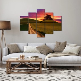 Tablou câmpului cu apus de soare (150x105 cm)