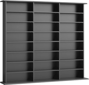 HOMCOM Dulap Suport Cd/dvd, Bibliotecă Con 8 Rafturi E 18 Rafturi Regolabili, Negru | Aosom Romania