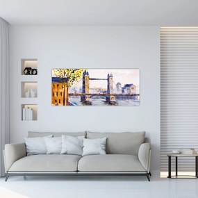 Tablou - Pictură oraș (120x50 cm)