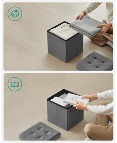 Taburet SULTAN, 30 x 30 cm, gri