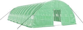 vidaXL Seră cu cadru din oțel, verde, 72 m², 12x6x2,85 m
