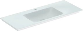 Lavoar pe mobilier Geberit One Slim 120 cm alb lucios cu orificiu baterie