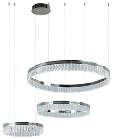 Lustră cu cristale LED THALIA, reglabilă, suspendată pe cablu, 120W/230V 3000-6000K + telecomandă