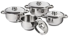Set de 8 piese de vase 4Home Destiny, capace dinoțel inoxidabil