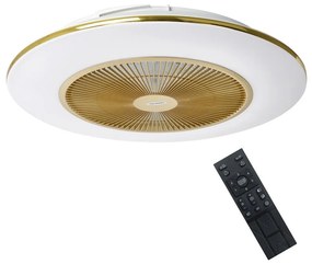 Plafonieră LED dimabilă cu ventilator Brilagi AURA LED/38W/230V auriu + telecomandă