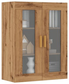 vidaXL Dulap de perete suspendat, stejar artizanal, 69,5x34x90 cm