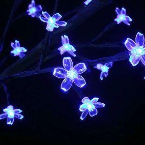 Pom Craciun, 200 LED-uri lumina albastra, flori de cires 180 cm 1, Albastru, 180 cm