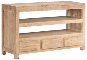 vidaXL Comodă TV, lemn masiv de acacia, 90 x 30 x 55 cm, maro deschis