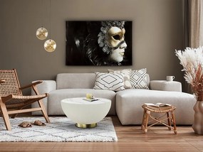 Masuta de cafea design modern Candy alb/alama 71cm