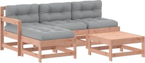vidaXL Set mobilier de grădină cu perne, 5 piese, lemn masiv douglas