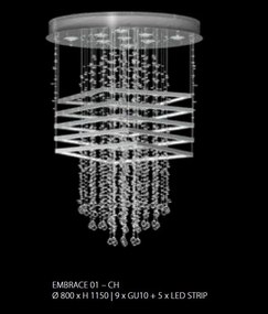 Lustra moderna Vision design LUX Cristal Bohemia Exclusive EMBRACE 01