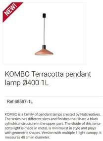 Lustra / Pendul modern design minimalist KOMBO Terracotta 40cm