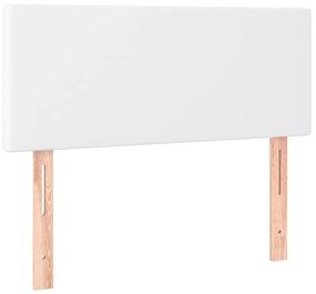 vidaXL Tăblie de pat, alb, 90x5x78/88 cm, piele ecologică