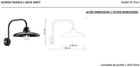 Aplica de perete design retro realizata manual din ceramica B-W