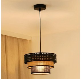 Lustră pe cablu DAKOTA Brilagi LUNETA 1xE27/15W/230V d. 25 cm negru/bej