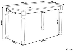 Masă de sufragerie Celin (pentru 8 persoane) (alb). 1010151