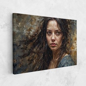 Tablou Canvas, 80x120cm, Dormitor si Living, Femei, Porterete, Darkhaired Woman Portrait