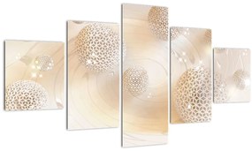 Tablou cu bile blânde - maro (125x70 cm), în 40 de alte dimensiuni noi