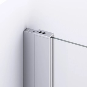 Cabina dus crom 140x100 cm, usa culisanta, grosime sticla 6 mm, tratament anticalcar, Ronal