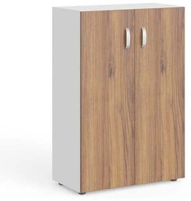 Dulap mediu Manager 79,8 x 42,2 x 119,5 cm, nuca warmia / alb