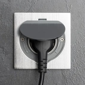 Priză încastrabilă de podea de exterior Brilagi IP55 crom mat pătrat