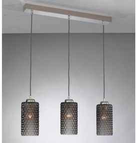 Lustra moderna cu 3 pendule design italian 10000 fumuriu