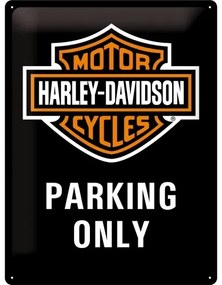 Placă metalică Harley Davidson - Parking Only