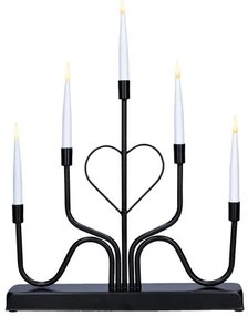 Sfeșnic metalic Solight LED , 5x LED, 40 cm, 2x AA