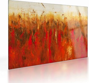Tablou pe sticlă cu abstracție pictată (70x50 cm)