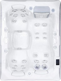 Minipiscina jacuzzi 3 persoane, 32 jeturi hidromasaj, WiFi, sistem audio, sistem In line-WIS, unitate de control Gecko IN.YE-3, 160   215 cm, Wellis