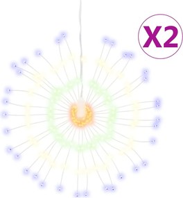 vidaXL Lumină stelară de Crăciun 140 LED-uri 2 buc., multicolor, 17 cm