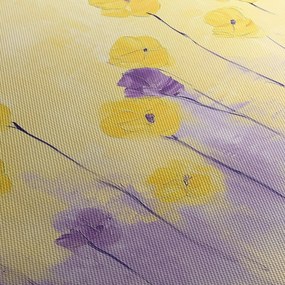 Tablou - Flori mov și galbene (70x50 cm)